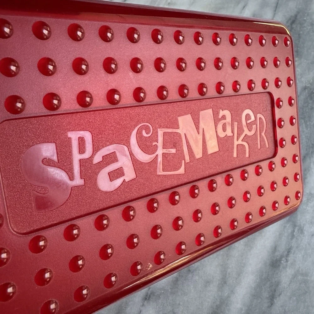 Vintage Spacemaker Pencil Box Red 90's Plastic Storage Case Large Made In USA